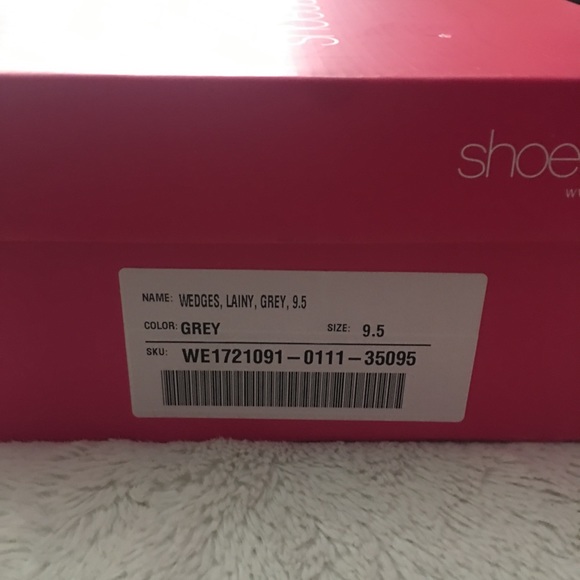 NWT Shoedazzle Lainey Wedge Gray 9.5 - Picture 3 of 4